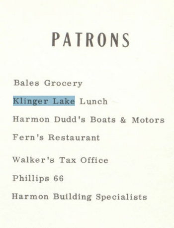 Klinger Lake Shopping Center (Klinger Lake Lunch) - White Pigeon High School Yearbook 1959 (newer photo)